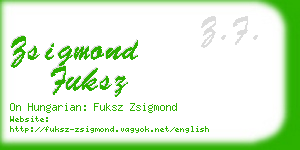zsigmond fuksz business card